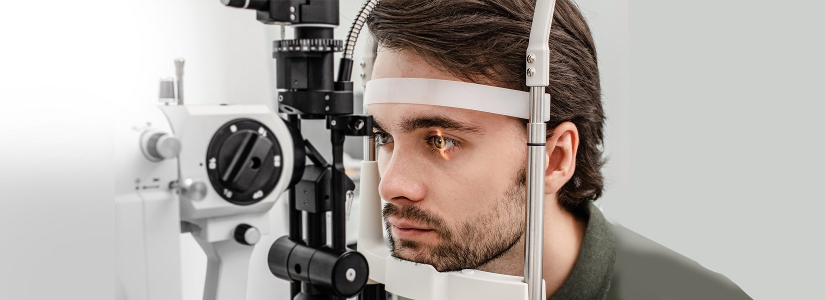 young man during eye exam in Menomonie